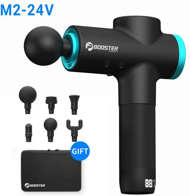 Booster M2-12V LCD Massagepistole zur Tiefenmuskeltherapie und Faszienmassage in Schwarz oder Blau - Bild 1