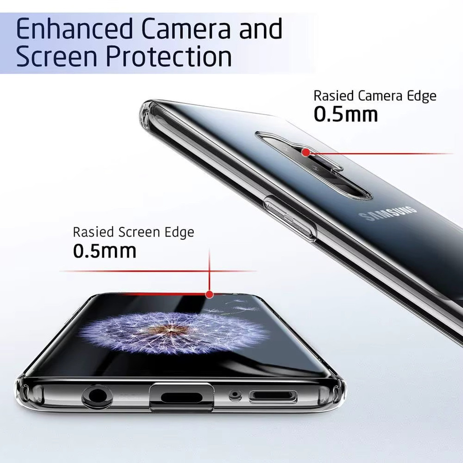 Transparente TPU Schutzhülle für Samsung Galaxy S7, S8, S9, S10, S20 Plus, S10e, A10, A01, A10s, A20, A30, A20e, A40, A50, A20s - Bild 6