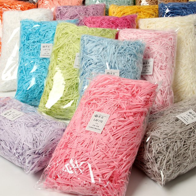 Mehrfarbige geschredderte Knisterpapierstränge als DIY-Füllung für Geschenkboxen, Party, Hochzeit und Weihnachtsdekoration, 50/100 g - Bild 1