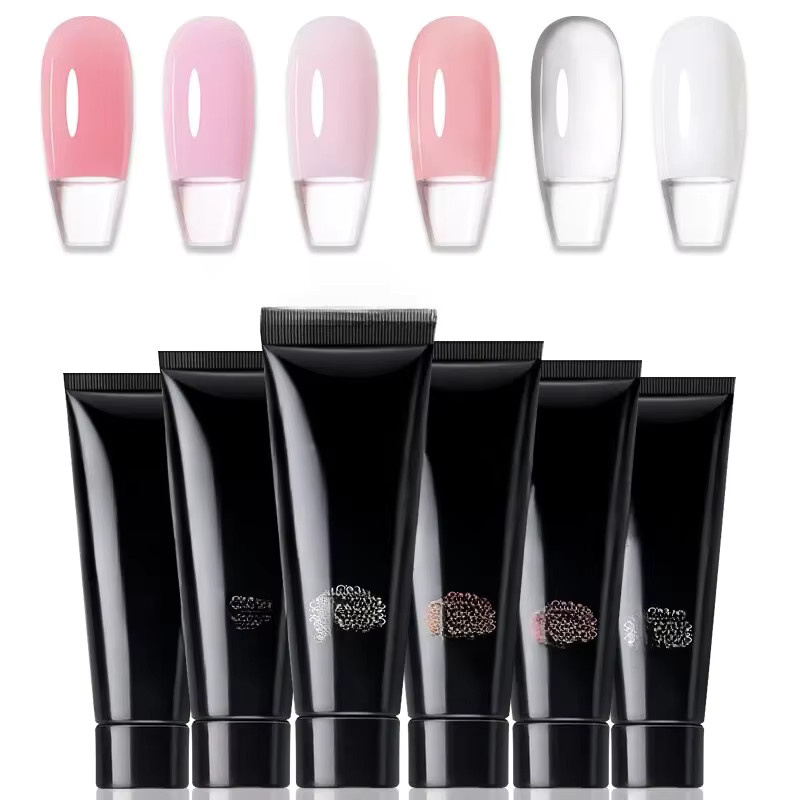 UR SUGAR Nail Extension Gel Set, 6x 15 ml, White Clear Nude Pink, Glänzend - Bild 2