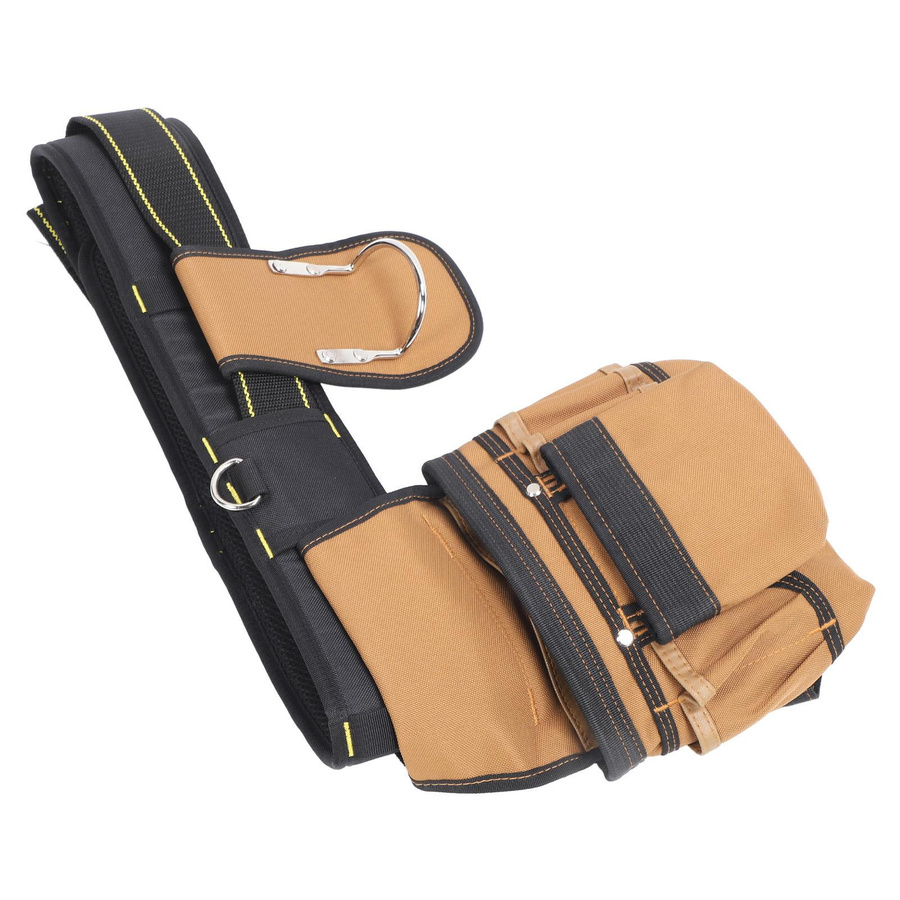 Werkzeuggürtel mit 12 Taschen und abnehmbarer Tasche, verstellbare Hüftwerkzeugtasche mit Hammerhalter und Schnellverschluss - Bild 4