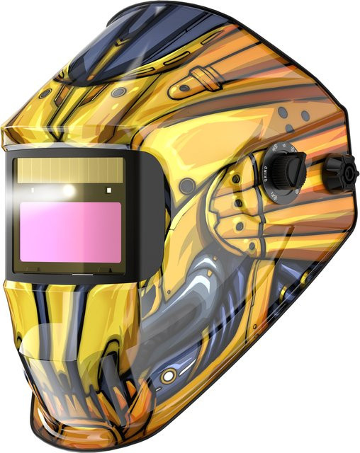 ANDELI RL-500PS Automatischer Schweißhelm mit True-Color-Technologie, Solarbetrieben und Typ-C Aufladung, Digitale Schweißermaske mit 2 Lichtbogensensoren - Bild 1