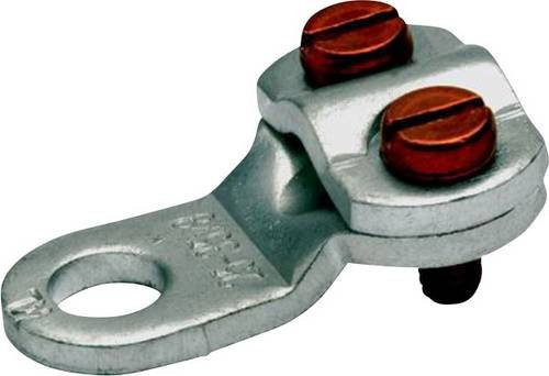Klauke Ringkabelschuh mit 2 Schrauben, Querschnitt max. 16mm², Loch-Ø 8.5mm, unisoliert, Farbe: Silber - Bild 1