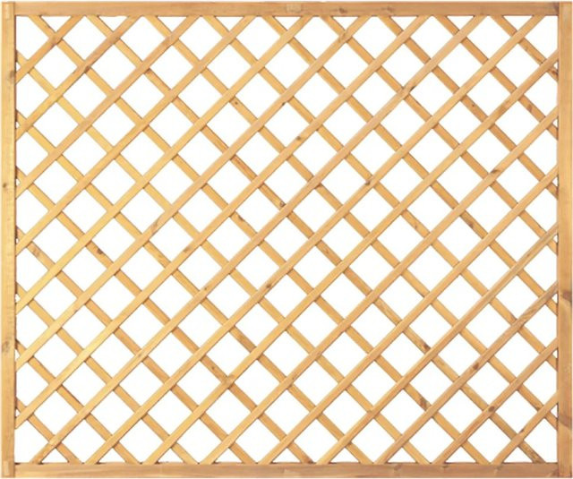 T & J Diagonal-Rankzaun aus Kiefer und Fichte, braun, B/H: 180 x 150 cm - Bild 1