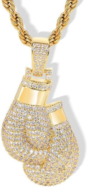 YIRAN Jewelry Boxhandschuh-Anhänger, Kupfer, Zirkonia, beige, Unisex - Bild 1