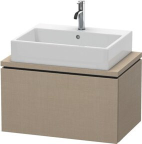 Duravit Waschtischunterschrank Compact L-Cube in Beige für Konsole mit 1 Auszug, B/T/H: 72 x 47,7 x 40 cm - Bild 1