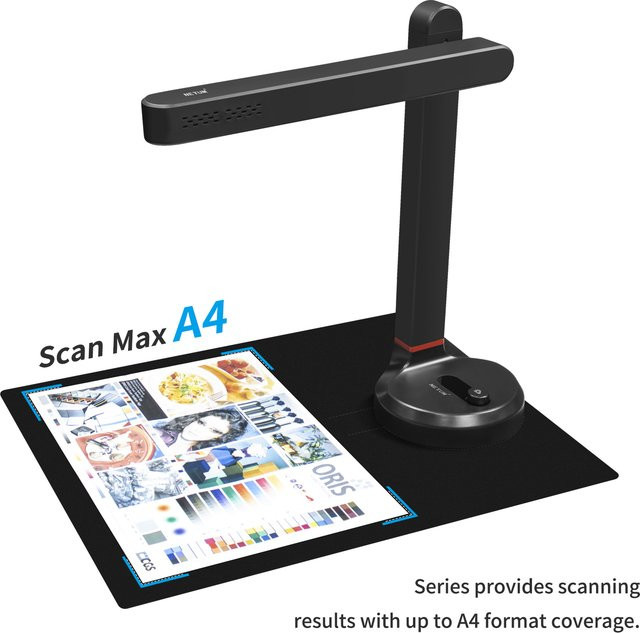 Netum Book Scanner T101 Dokumentenscanner mit Autofokus und Smart OCR in Schwarz für Home Office und Familie - Bild 1