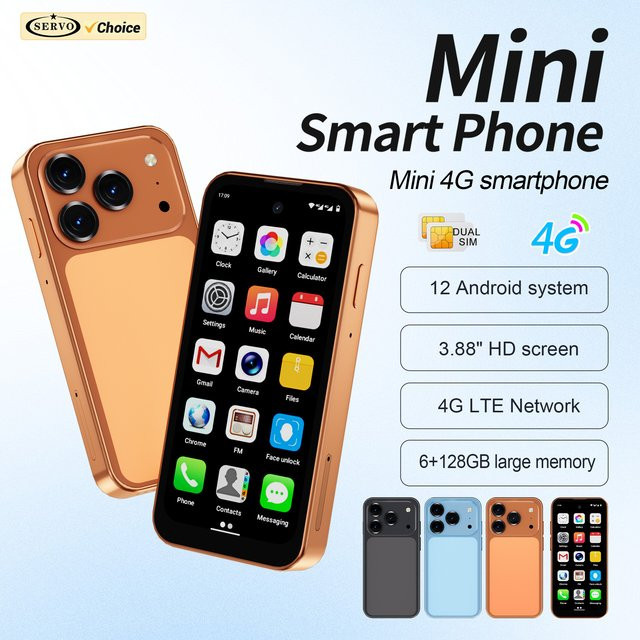 SERVO 19 Air Android Pocket Smartphone in Orange mit 3,88 Zoll Display, 6GB RAM, 128GB Speicher, 4G LTE, WiFi Hotspot und Dual SIM - Bild 1