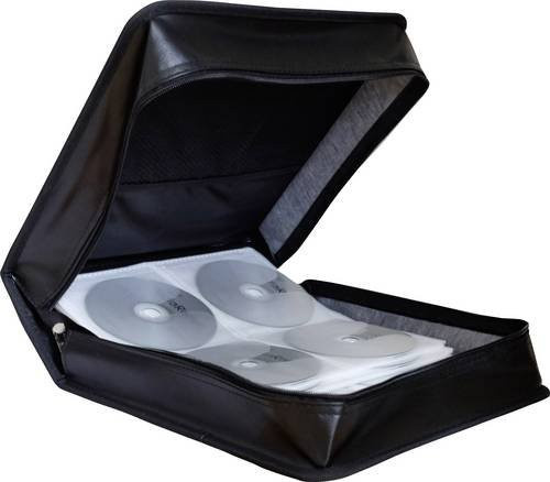 MediaRange CD Tasche für 200 CDs, DVDs oder Blu-rays aus Kunstleder in Schwarz, B/H/T: 31,4 x 11,8 x 31,2 cm - Bild 2