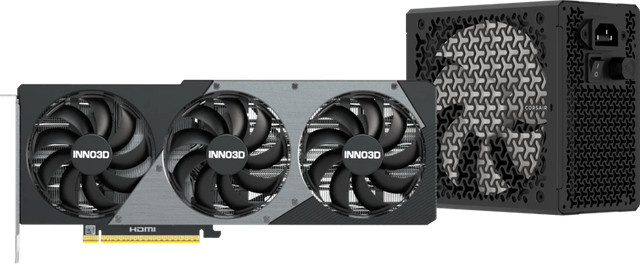 INNO3D GeForce RTX 5080 X3 16GB Grafikkarte und Corsair RM850x Netzteil in Schwarz - Bild 1