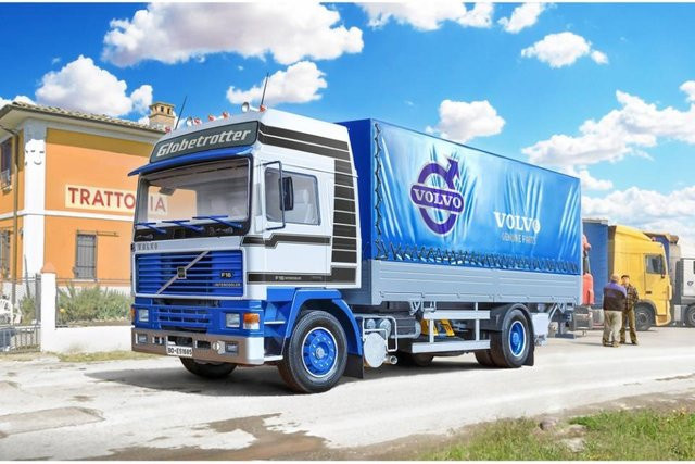 Italeri Volvo F16 Plane m. Hebebühne, Modellauto, 1:24, Blau - Bild 1