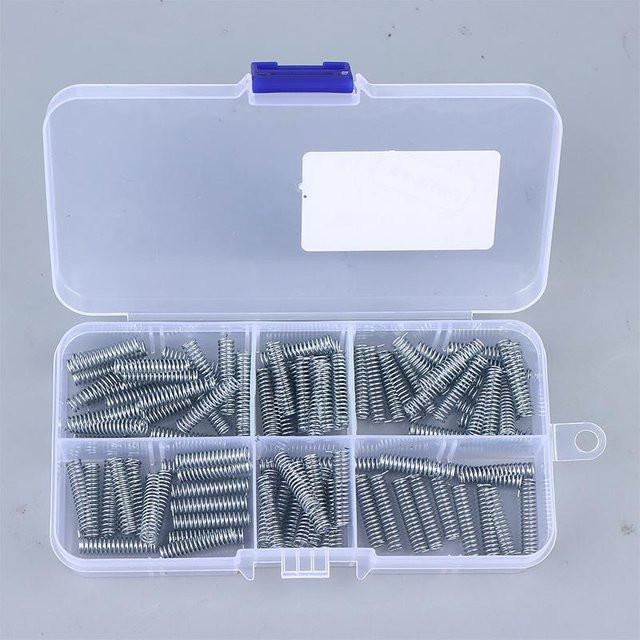 Yaye Auto Klappschlüssel Drehwellenfedern aus Stahl in Silber, 100 Stück Reparatur-Kit für Fernbedienung Klappschlüssel - Bild 1