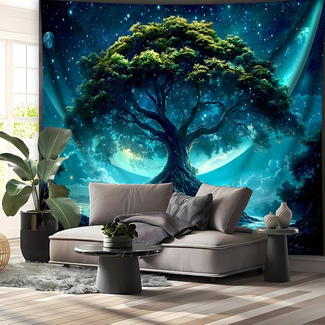 VIKAMA Wandteppich Traumbaum des Lebens, abstrakte Wanddekoration in Multicolour, B/H: 60 x 40 cm - Bild 1