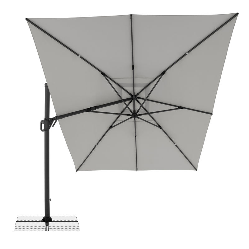 Doppler Ampelschirm LIFE in Hellgrau mit 300 x 400 cm - Bild 3