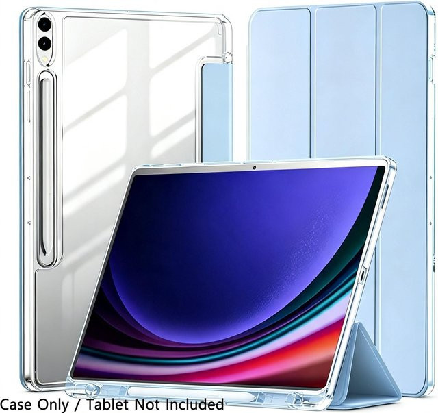 Samsung Flip Smart Cover Tablet-Hülle mit durchsichtiger Rückseite und Auto Wake/Sleep Funktion für Galaxy Tab S10 Lite, S10 FE, S9 FE und S9 10.9'' 11'' sowie Tab A9 8.7 in Transparent - Bild 1