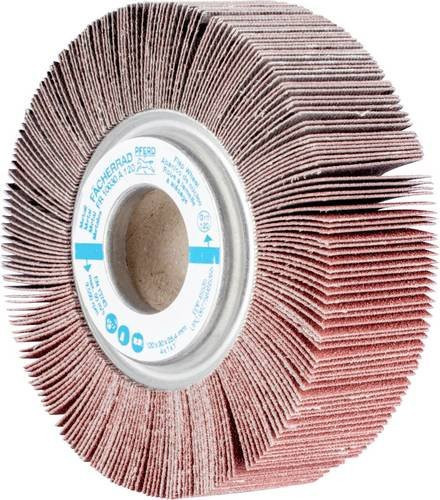 PFERD Lamellenschleifrad FR Durchmesser: 100 mm, Breite: 30 mm, Bohrung: 25,4 mm, Körnung A120, Farbe: Braun - Bild 1