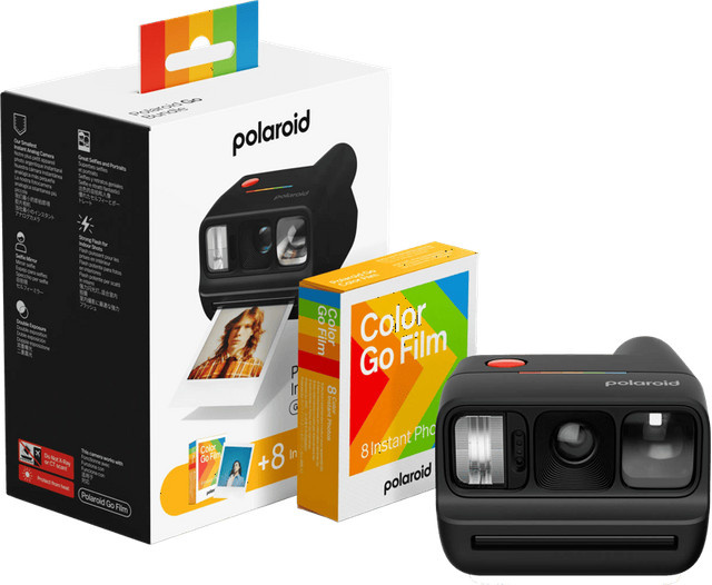 Polaroid Go Gen 3 Sofortbildkamera in Schwarz inklusive 8 Stück Color Film - Bild 1