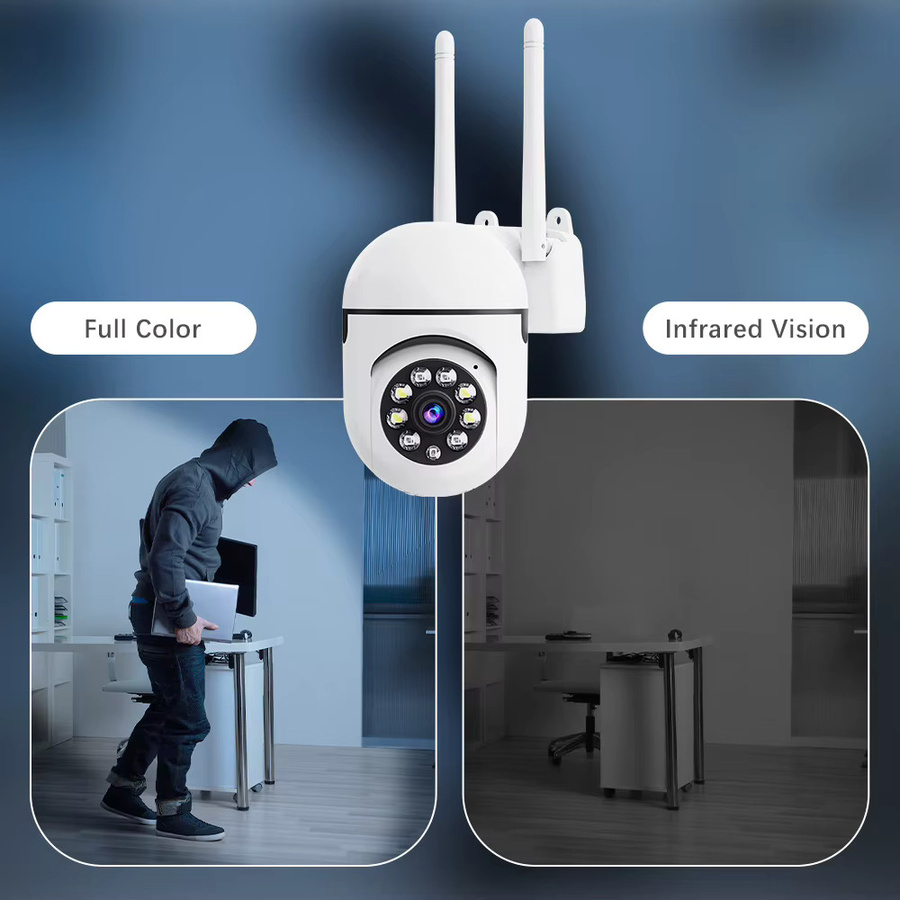 XVIM WiFi Sicherheitskamera mit 2K Auflösung, PTZ, Nachtsicht in Farbe und Bewegungserkennung mit Auto Tracking, Weiß - Bild 4