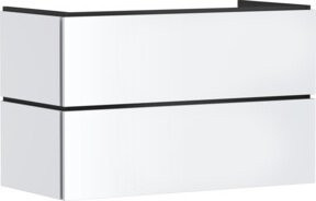 hansgrohe Waschtischunterschrank Xilesa E in Mattweiß mit 2 Schubladen und PushOpen, B: 98 cm, T: 47 cm - Bild 1