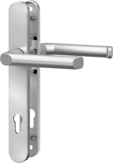 BASI Schmalrahmen-Garnitur SR 4100 PZ Rund in Alu Silber Lackiert mit Lochung PZ, B/H: 250 x 110 mm - Bild 1