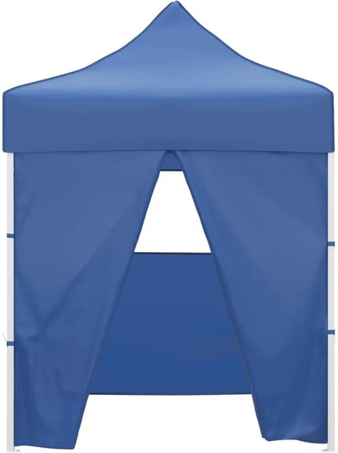 vidaXL Profi-Partyzelt faltbar mit 4 Seitenwänden in Blau, B/T: 2 x 2 m - Bild 1