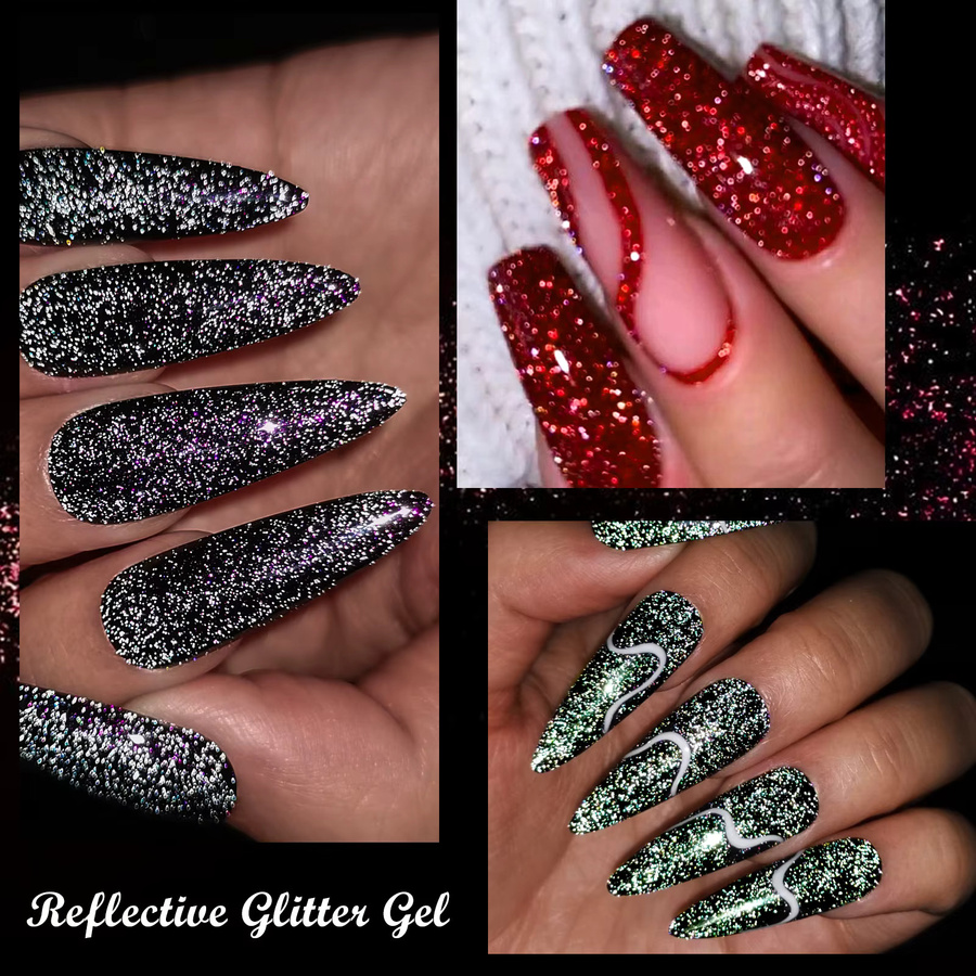 MEET ACROSS Gel Nagellack Set, 8 Stück, fluoreszierend, glänzend - Bild 3