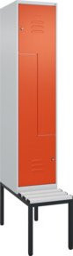 C+P Z-Spind Classic PLUS Sitzbank mit 2 Fächern und Zylinderschloss, B/T/H: 212,0 x 40,0 x 81,5 cm - Bild 1