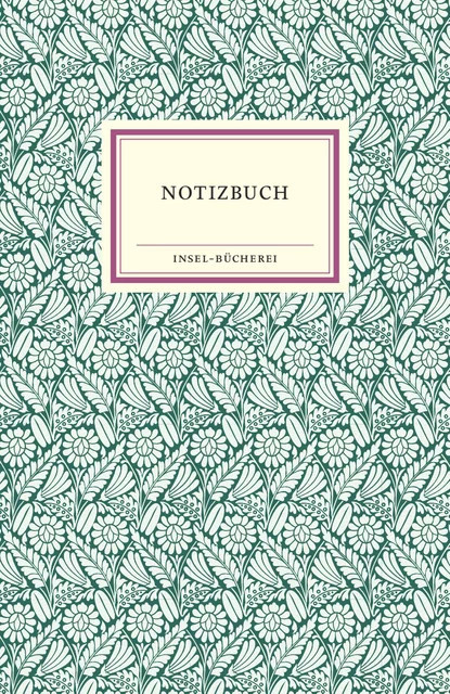 Notizbuch Insel-Bücherei mit Blumendekor in Waldgrün und unbeschriebenen Seiten - Bild 1