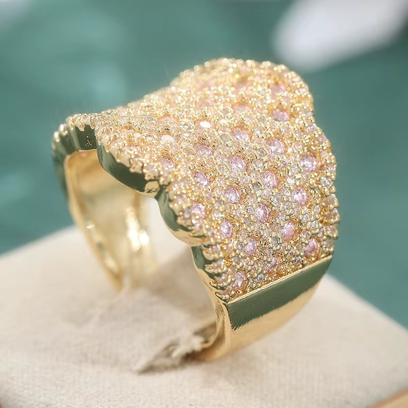 YoYo Ring, Rosa Synthetischer Zirkonia, Gelbgold, Damen - Bild 2