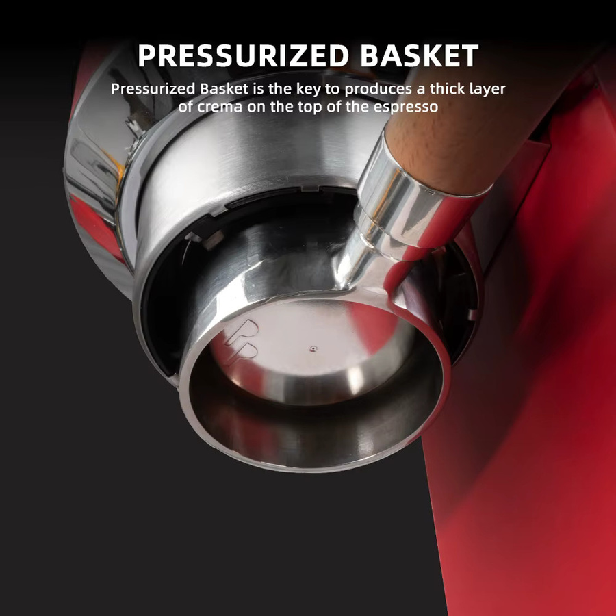 Dalinwell Wiederverwendbarer Espresso-Kaffeefilter aus Edelstahl, doppelschichtiger Siebträger-Filterkorb, Silber, Durchmesser: 51 mm - Bild 2