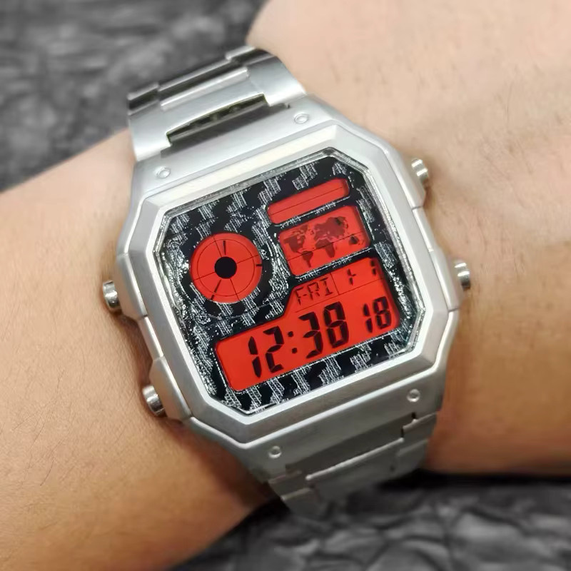 Casio Bildschirm-Farbwechsel-Aufkleber, Edelstahl, Unisex - Bild 3
