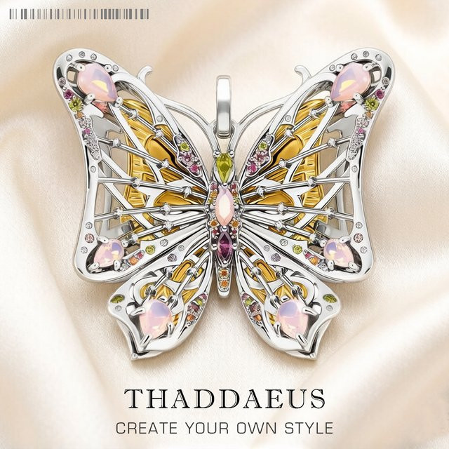 Thaddaeus Anhänger Schmetterling, 925 Silber, Damen - Bild 1
