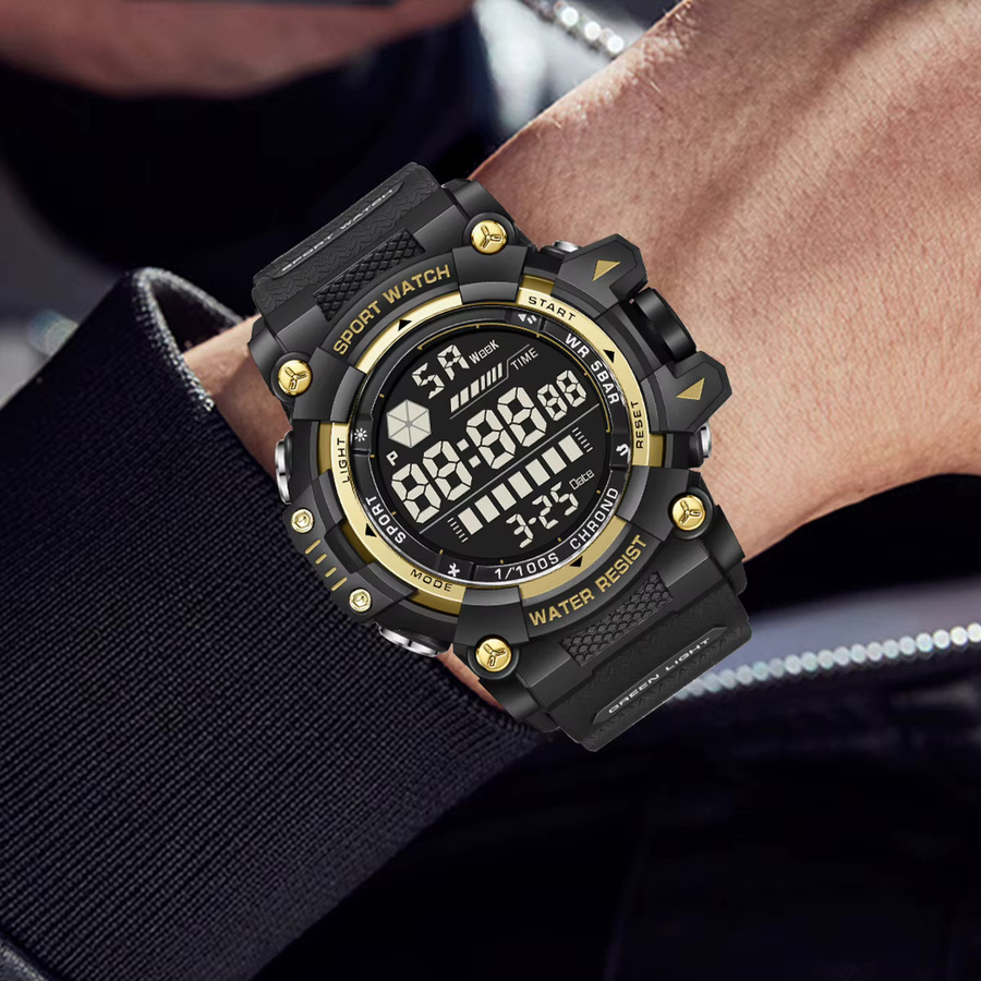 FOXBOX Armbanduhr, Quarz, Digitaluhr, Kunststoff, Schwarz, Herren - Bild 2