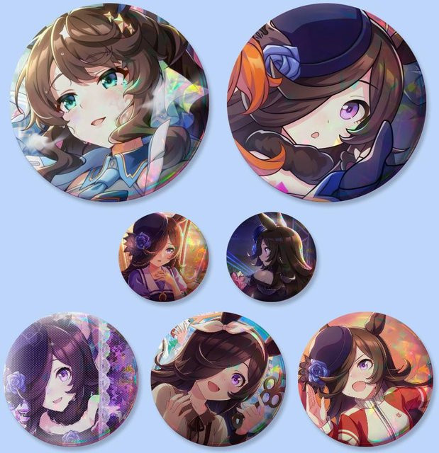 Uma Musume Pretty Derby Rice Shower Brosche, Cosplay-Pin - Bild 1