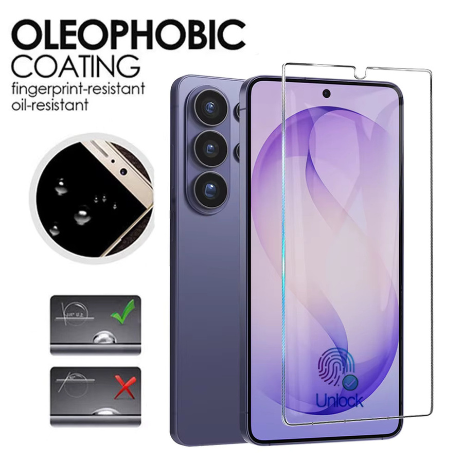 5 Stück Displayschutzfolie aus gehärtetem Glas für Samsung Galaxy S26 S25 S24 S23 S22 S21 Ultra Plus FE transparent mit Fingerabdruck-Entsperr-Funktion - Bild 4