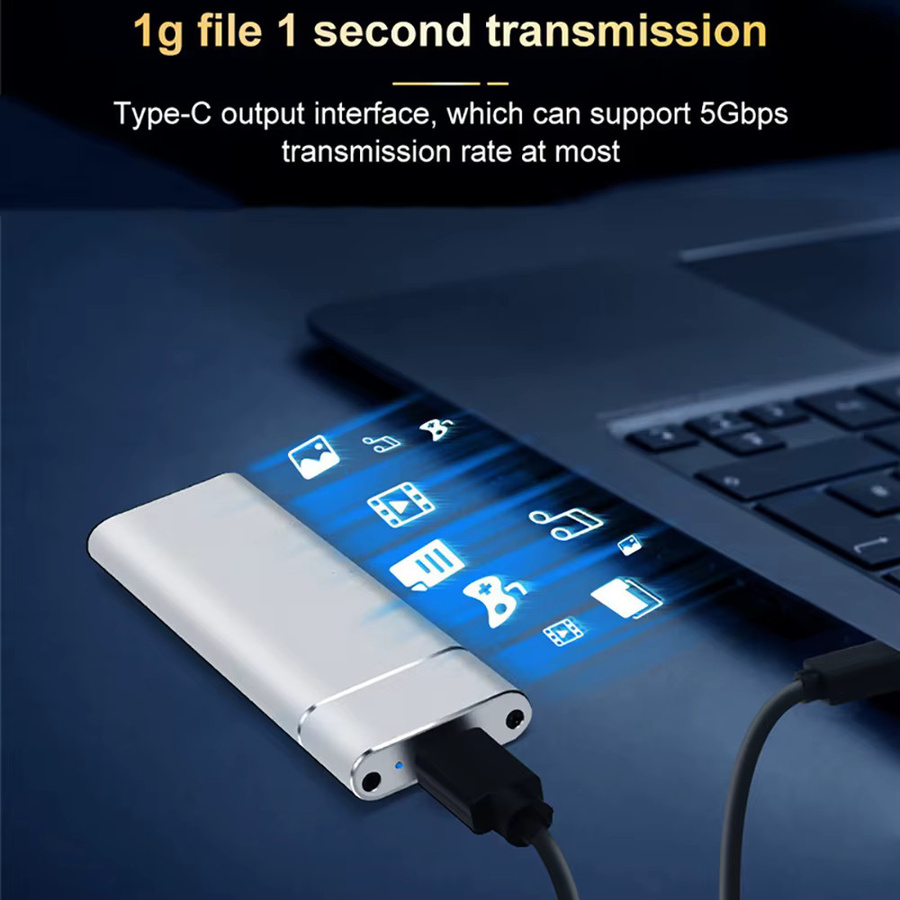 Kebidu M2 SSD-Gehäuse Dual-Protokoll NVMe SATA Adapter 10Gbps USB 3.1 Typ C in Silber - Bild 2