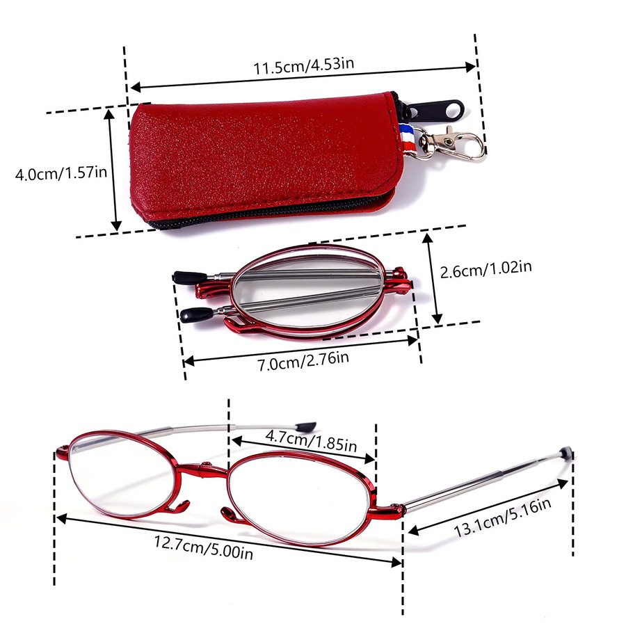 Lesebrille oval, Metall, Unisex, Vollrand - Bild 4