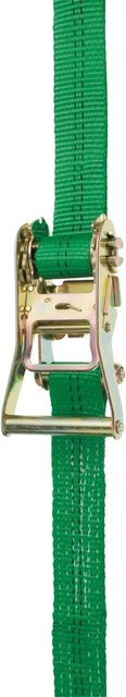 LUX-TOOLS Zurrgurt mit Ratsche und Doppelspitzhaken, grün, Breite: 3,5 cm, Länge: 6 m - Bild 1