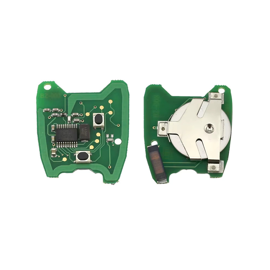 YIQIXIN Auto Fernbedienung mit 2 Tasten und VA2 Klinge, 433 MHz ID46 7961 Transponder Chip für Peugeot 106 206 306 307 207 407 Partner, Schwarz - Bild 2