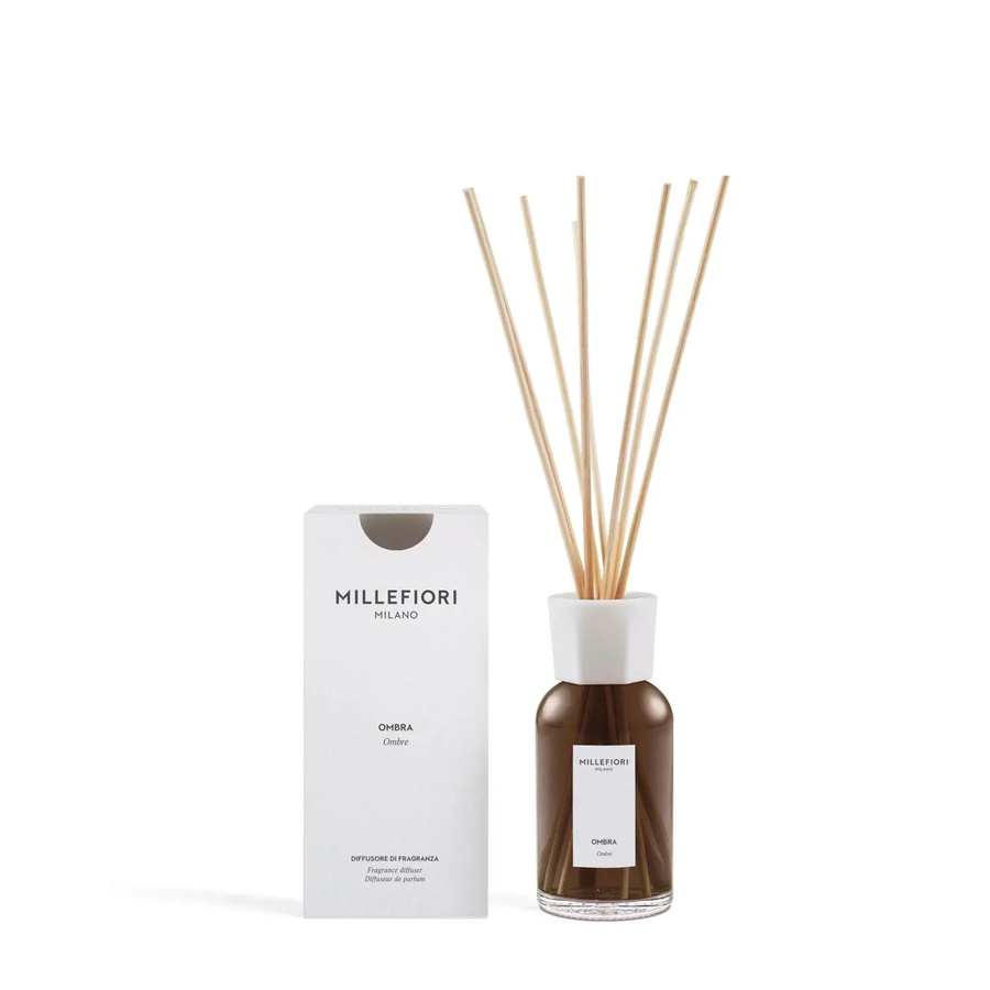 Millefiori Milano Raumduft mit Stäbchen Ombra, warm und würzig, 250 ml - Bild 1