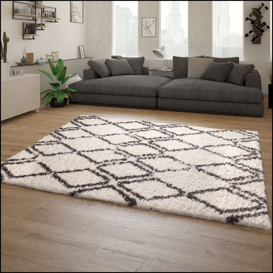 Hochflor-Teppich Mahara Beige Rechteckig B: 120 cm, T: 160 cm - Bild 2