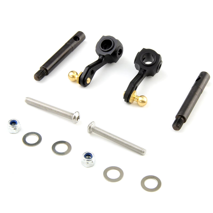 Tamiya CW-01 Aluminium-Vorderachslenker-Set, Zubehör, Schwarz, Metall - Bild 2