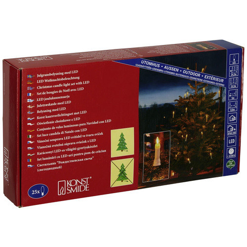 Konstsmide LED-Weihnachtsbaumkette in Grün mit warmweißen Lichtern, Netzbetrieb, Kabellänge: 5 m - Bild 2