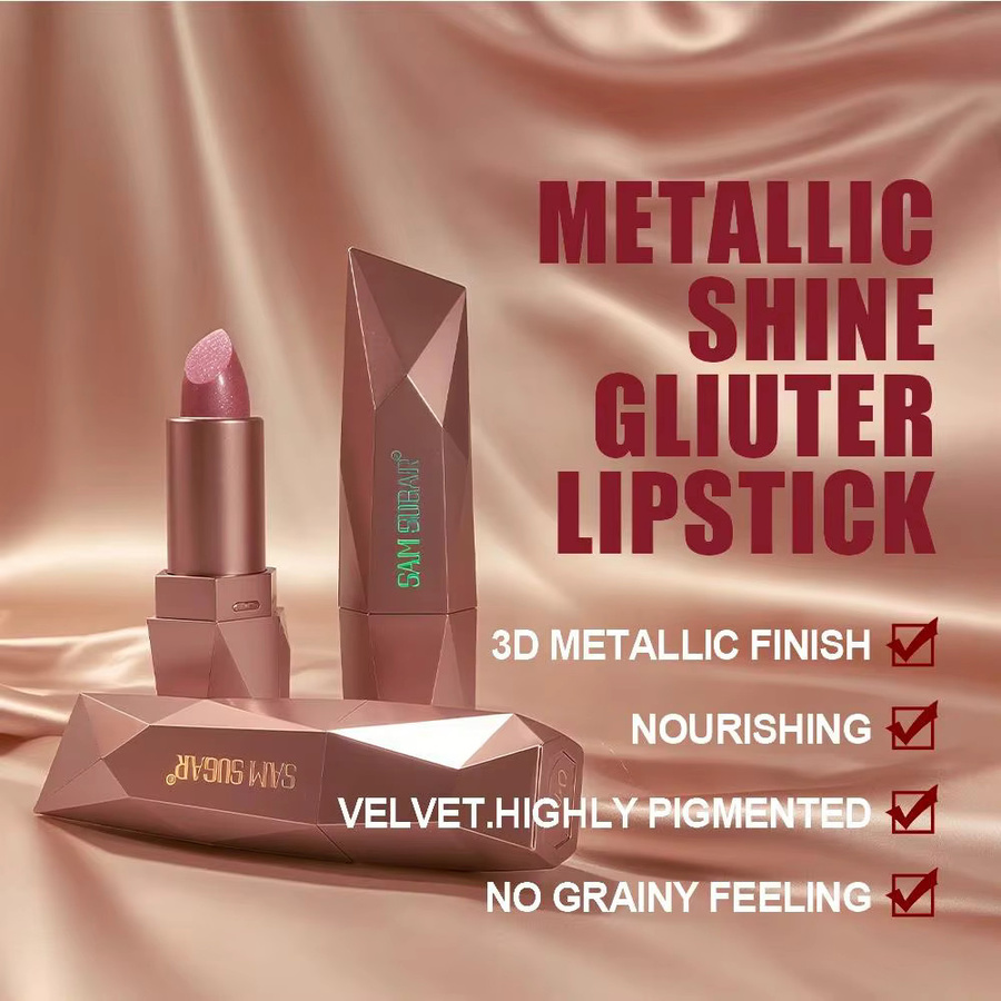 SAM SUGAR Diamant-Glitzer-Lippenstift, metallischer Glanz - Bild 2