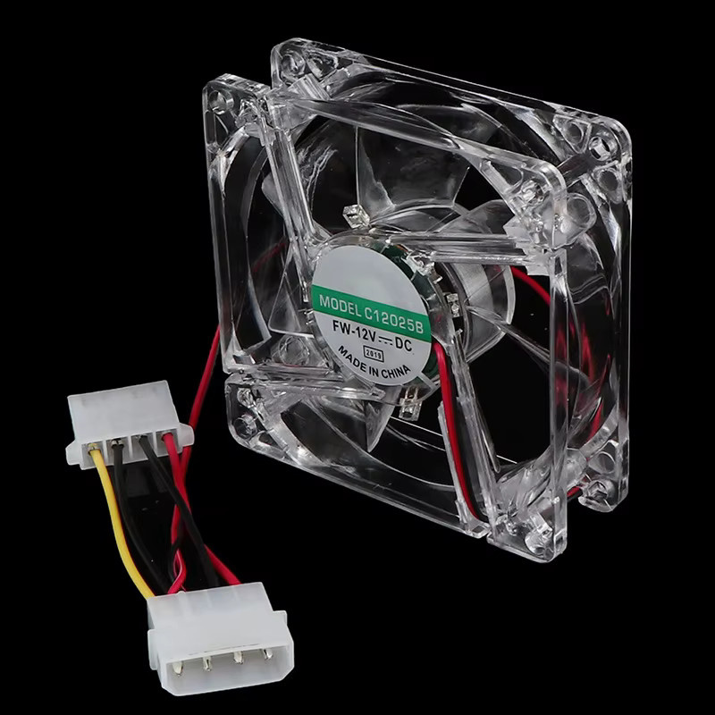 OULLX PC Gehäuse Lüfter 80mm mit LED Beleuchtung Multicolor DC 12V Molex 4PIN B/T/H: 8,0 x 8,0 x 2,5 cm - Bild 3