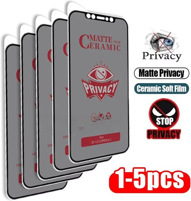 Anti-Spy Keramikmembran Displayschutzfolie für Samsung A57 A56 A37 A32 A05 A15 A17 A13 A55 A54 A73 A16 A07 A50 A36 in Matt - Bild 1