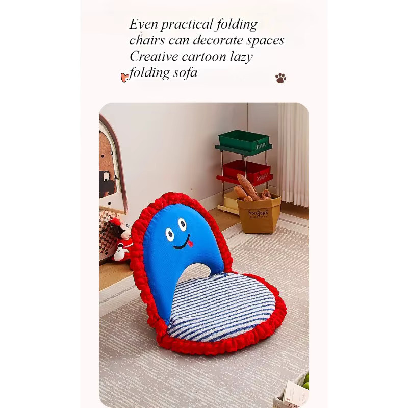 LIUSHADUOLA Tatami Faulenzerstuhl mit floralem Design in Multicolour, verstellbarer Einzelsitzkissen-Stuhl für Schlafzimmer und Erkerfenster - Bild 3