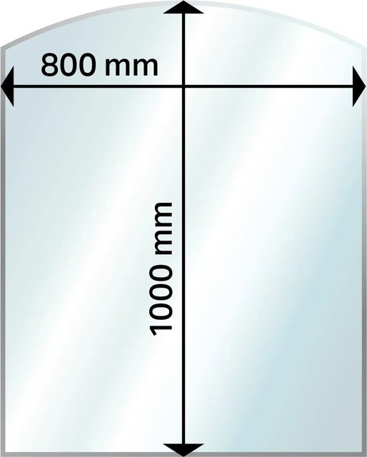 Aduro Glasplatte Gebogen Transparent B: 100,0 cm, T: 80,0 cm, H: 0,6 cm - Bild 1