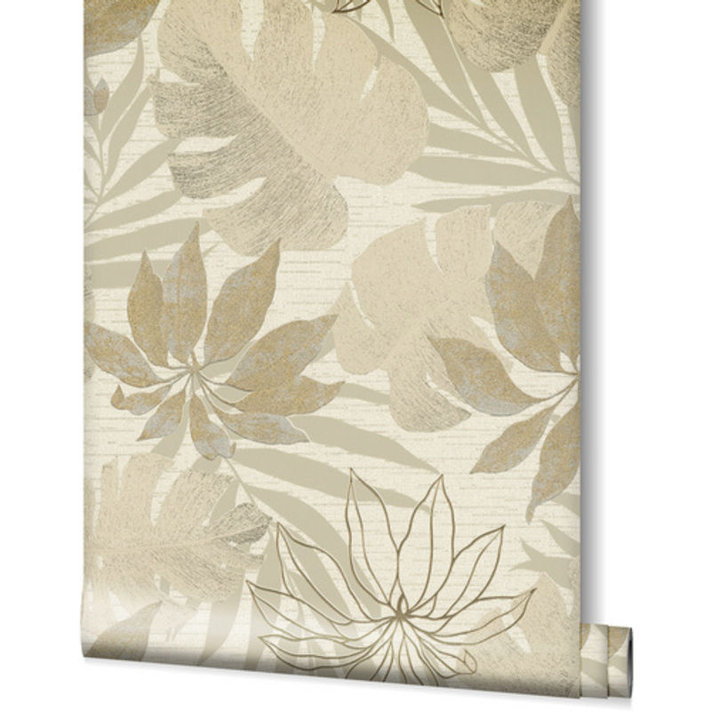 Marburg Vliestapete Avalon mit floralem Dschungel-Design in Beige und Grau, FSC-zertifiziert - Bild 3