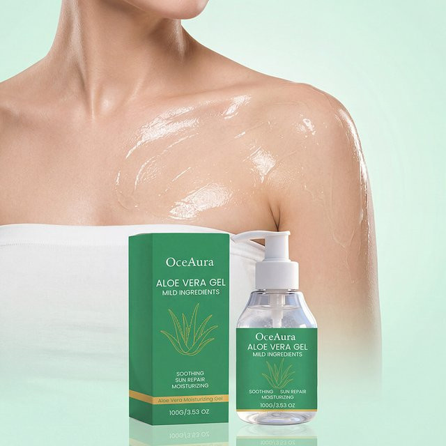 OceAura Aloe Vera Gel, Gesicht und Körper, Unisex - Bild 1